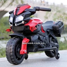Детский мотоцикл JC919 EVA RED, мягкие колеса, красный